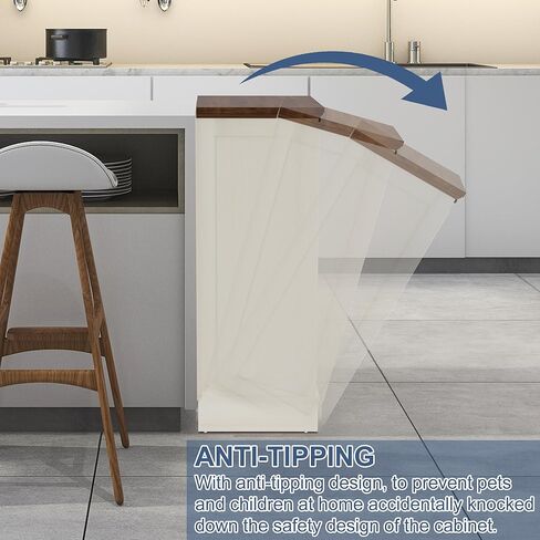 SPERGEHOM TILT OUT TRASH FACINET ، متوافق مع علب القمامة الخشبية للحيوانات الأليفة التي تبلغ 13 جالون in Kuwait