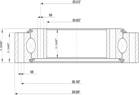 1PCS MTO-122T 4.803"*8.898"*1.339" Angular Contact Ball Bearing(MTO-122) in Saudi Arabia