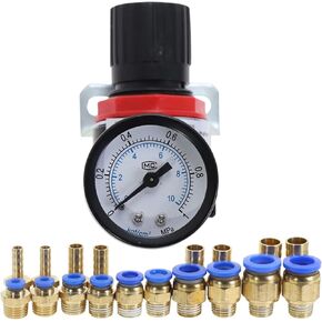 AR2000 1/4 "Thread BSPT PNEUMATIC AIR ضاغط الضغط منظم صمام تخفيض 4 مم 6 مم 8 مم 10 مم 12 مم موصل (AR2000 W SM20) in Kuwait