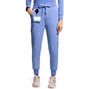 Jogger Scrubs for Women | Anti-Wrinkle 9-Pocket Jogger Pants for Women with Soft Yoga Waistband & Rib-Knit Cuffs in Saudi Arabia