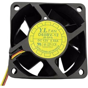 D60BV-12 12V 0.50A 6025 مروحة التبريد 60x60x25mm 3-wire in Kuwait