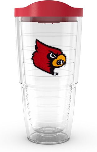 Tervis Louisville Cardinals - الشعار الأساسي المصنوع في الولايات المتحدة الأمريكية كوب سفر معزول مع عزل معزول يحافظ على المشروبات الباردة والساخنة ، 24 أوقية ، كلاسيكية in Saudi Arabia