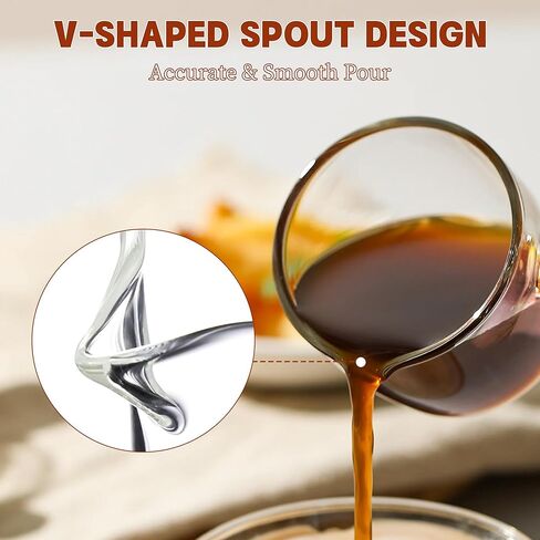 Espresso Cups, Glass Coffee Espresso Cups with Pour Spout, 4.3 oz, Clear, Set of 2 (Set of 2) in Kuwait