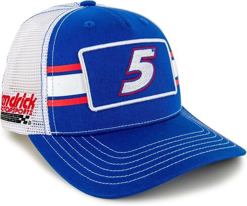 Kyle Larson 2025 Striped #5 Snapback Mesh Hat Blue/White in Saudi Arabia