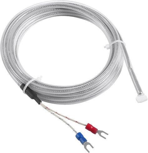 Alinan 2pcs 3M/Approx 9.8Ft PT100 Temperature Sensor Probe Three Wire Temperature Controller(0~200℃) Waterproof and Anti-Corrosion Stainless Steel Thermocouple in Saudi Arabia