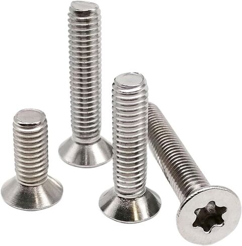 Idomin 5/10/50pcs M3 M4 M5 M6 M8 GB2673 316 A4-80 Marine Grade Stainless Steel Six-Lobe Torx Flat Countersunk Head Security Screw Bolt (Color : 40mm, Size : 5pcs M8) in Kuwait