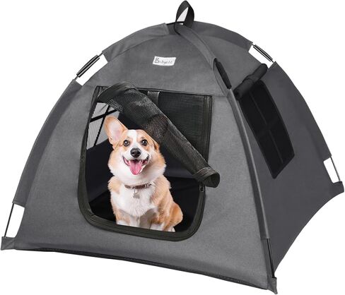 Cat Tent Tent في الهواء الطلق/داخلي ، Cat and Dog مقاوم للماء ، سرير الكلب في الهواء الطلق قابلة للغسل ، داخلي/خارجي الكهف Nest سرير الكلب صغير للقط ، الأرنب والحيوان الصغير (رمادي ، ل) in Saudi Arabia
