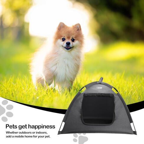 Cat Tent Tent في الهواء الطلق/داخلي ، Cat and Dog مقاوم للماء ، سرير الكلب في الهواء الطلق قابلة للغسل ، داخلي/خارجي الكهف Nest سرير الكلب صغير للقط ، الأرنب والحيوان الصغير (رمادي ، ل) in Saudi Arabia