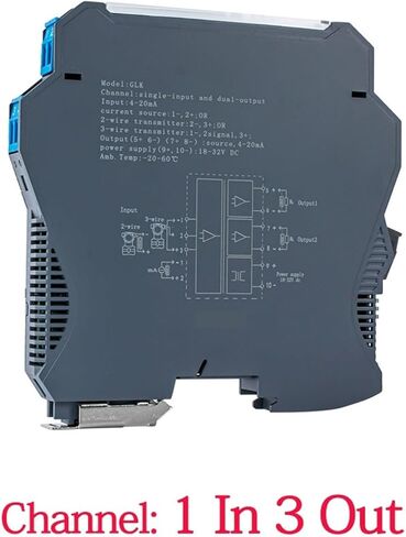 DC24V 4-20ma to 0-10v Signal Isolator 1 in 1 Out 4 20mA Signal Converter Isolator 0-10V to 4-20mA DC Analog Signal Isolator(2 in 2 Out,0-10V_0-20MA Output) in Kuwait