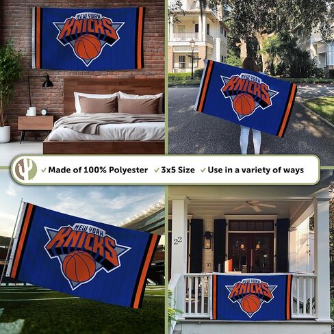 Desert Cactus New York Knicks Flag NY NBA 100 ٪ Polyester Indoor Outdoor 3x5 FET FET FANGER ANDANSION in Saudi Arabia