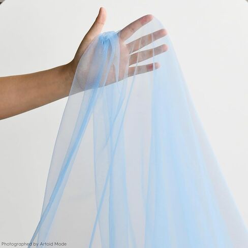 Artoid Mode Dusty Blue Gauze Table Runner 120 inch 10ft ، موسمية المطبخ المطبخ الموسمي عطلات الزفاف عيد ميلاد ديكور الطاولة in Saudi Arabia