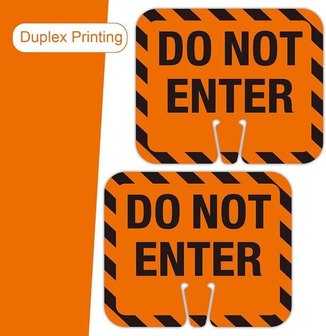 5 Pack Do Not Enter Traffic Cone Signs, 12.6"x10.4" Do Not Enter Warning Sign for Traffic Cone Top, PVC Plastic Traffic Cone Warning Sign for Road Barricade, Outdoor Construction, Traffic Control- Double-Sided in Kuwait