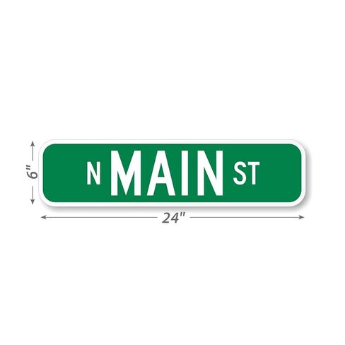 SmartSign 2 جوانب المخصصة الشارع المعدنية علامة | 6 "× 24" 3M مهندس الصف العاكس الألمنيوم "أضف نصك" اصنع علاماتك الشخصية ، مصنوعة في الولايات المتحدة الأمريكية in Saudi Arabia