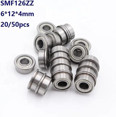 20pcs/50pcs 126zz 6x12x4mm محامل الفولاذ المقاوم للصدأ المحامل مصغرة كرة الأخدود العميقة تحمل 6 * 12 * 4mm (20pcs) in Saudi Arabia