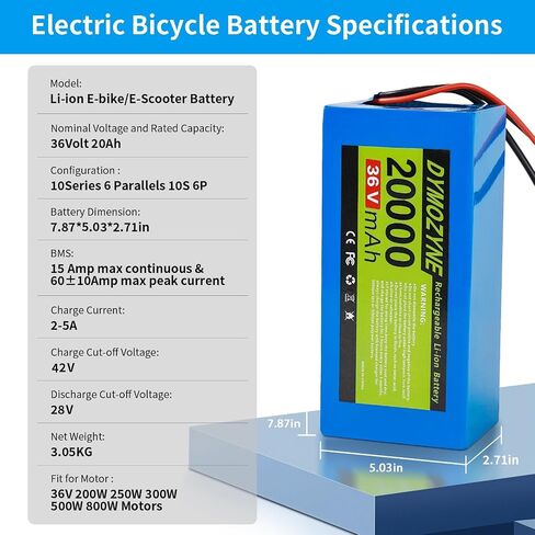 36V 48V Lithium ebike بطارية مع 20A-30A BMS ، للدراجات الكهربائية 100W-1000W ، متوافقة مع الدراجات الإلكترونية ، ATVs ، الدراجات النارية والمزيد ، (36V11AH) in Saudi Arabia
