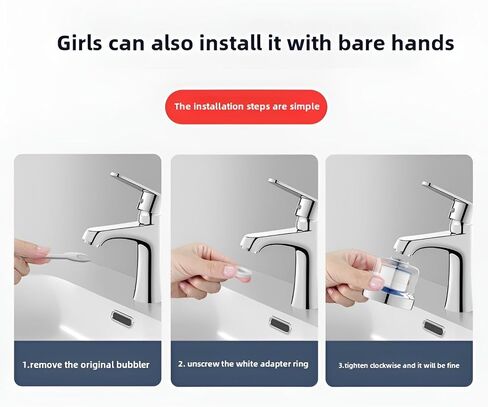 Water Filter for Sink Faucet – Directed Faucet Water Filter with 3 Replaceable Filters & Durable Design for Kitchen & Bathroom Sinks in Saudi Arabia