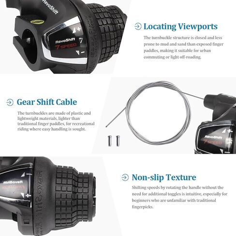 2-Pcs Bike Right Shift Lever, SL-RS35 3 Speed and SL-RS35 6 Speed Bicycle Twist Grip Gear, Bike Handle Shifter for Mountain Bicycle Commuter Bike Folding Bike in Kuwait