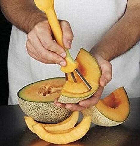 Melon Slicer Cutter And Seed Remover, For Watermelon, Honeydew, Cantaloupe etc. in Saudi Arabia