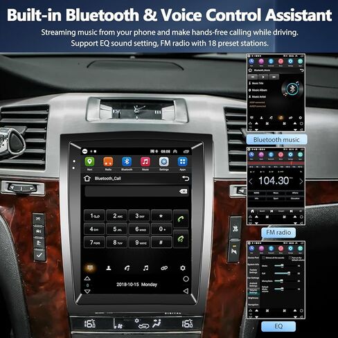 UNITOPSCI Android 11 ستيريو سيارة لكاديلاك إسكاليد 2007-2014 راديو بلوتوث HD 9.7 بوصة شاشة لمس عمودية GPS ملاحة FM/RDS راديو WiFi USB SWC + كاميرا احتياطية in Kuwait