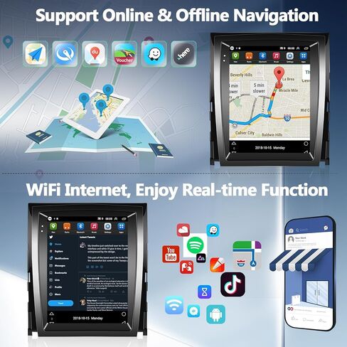 UNITOPSCI Android 11 ستيريو سيارة لكاديلاك إسكاليد 2007-2014 راديو بلوتوث HD 9.7 بوصة شاشة لمس عمودية GPS ملاحة FM/RDS راديو WiFi USB SWC + كاميرا احتياطية in Kuwait