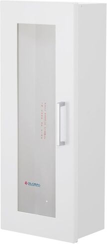 Global Industrial Fire Extinguisher Cabinet with Breakable Glass Window, Surface Mount, Fits 10 Lbs. Extinguishers, Steel Construction, 9" W x 9" D x 24" H in Saudi Arabia