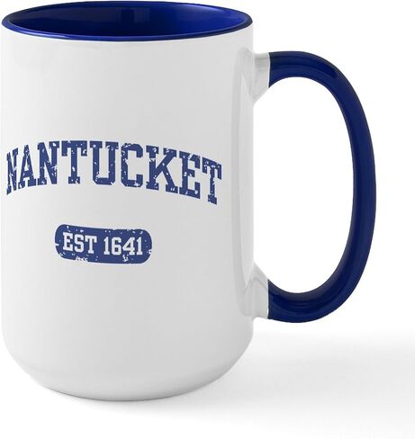 CafePress Nantucket EST 1641 Large Mug 15 oz (444 ml) Ceramic Coffee Mug in Saudi Arabia