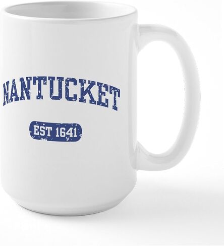 CafePress Nantucket EST 1641 Large Mug 15 oz (444 ml) Ceramic Coffee Mug in Saudi Arabia
