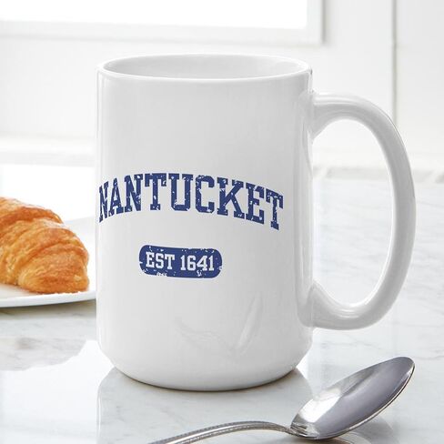CafePress Nantucket EST 1641 Large Mug 15 oz (444 ml) Ceramic Coffee Mug in Saudi Arabia