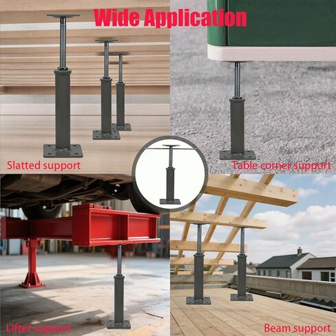 4 Pack Heavy Duty Adjustable Floor Jacks - 11.8" to 16" Telescoping Height, 11,000 lb Capacity per Jack - Crawlspace & Basement Support Posts for Joists, Beams & Structural Leveling in Saudi Arabia
