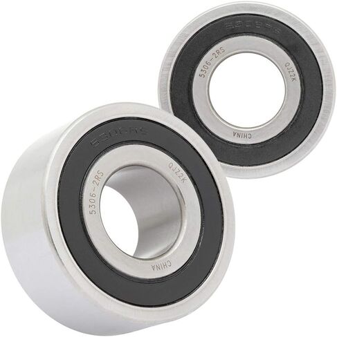 [2-Pack] 5306-2RS - Angular Contact Ball Bearing 30 mm x 72 mm x 30.2 mm (ID x OD x Width) with Double Rubber Seal in Saudi Arabia