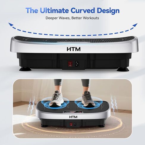 Vibration Plate Exercise Machine - 330lbs Weight Capacity, 120 Speed Levels, 5 Program Modes - Full Body Workout for Home Fitness, Toning & Wellness, LED Display, Low Noise Motor in Kuwait
