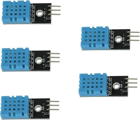 10 Pieces DHT11 Temperature & Humidity Sensor Module Digital Temperature and Humidity Sensor 3.3V-5V with Humidity Measurement Range 20%-95% and Temperature Measurement Range 0-50℃ with Dupont Wires in Saudi Arabia