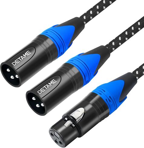 2pack xlr أنثى إلى كابل ذكور ذكور ذكور ، إناث xlr إلى 2 كابل ذ ذكر ، 3pin y spinit in Kuwait