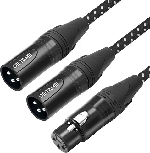 2pack xlr أنثى إلى كابل ذكور ذكور ذكور ، إناث xlr إلى 2 كابل ذ ذكر ، 3pin y spinit in Kuwait