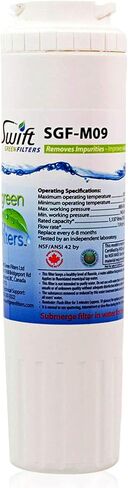 Swift Green Filters SGF-M9 Replacement water filter for UKF8001,EDR4RXD1,FILTER 4,EFF-6007A,46-9005,46-9006,CLCH101, 1, White, 1 Pack in Kuwait