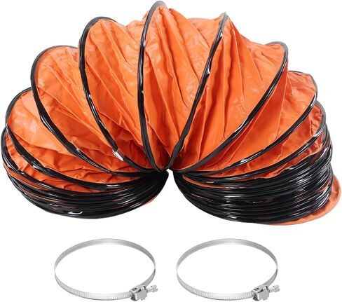 خرطوم قناة PVC المرن قابل للتعديل لمروحة التهوية ومنافذ العادم 10 أمتار مع المشبك لمزرعة الطابق السفلي المصنع in Saudi Arabia