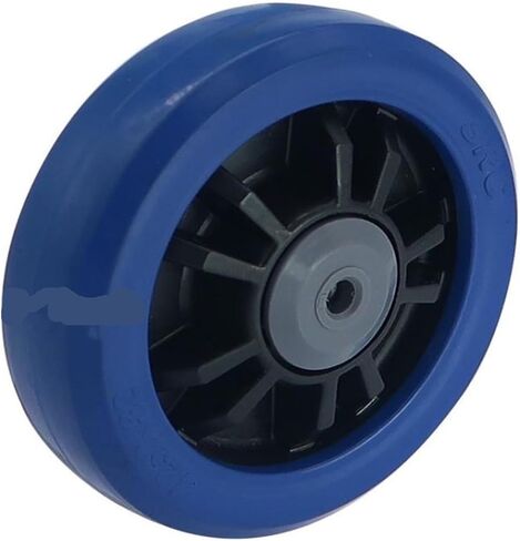 1-Pack 5-inch Single-Wheel Caster Medium-Sized Natural Rubber Elastic wear-Resistant Trolley Blue in Saudi Arabia