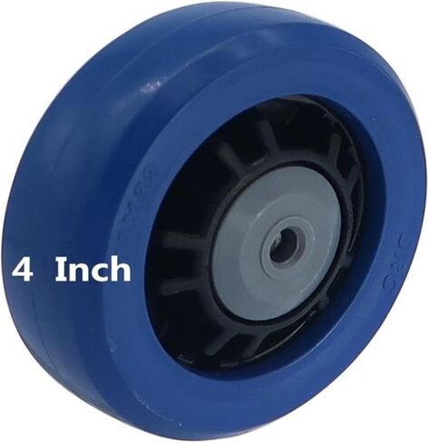 1-Pack 5-inch Single-Wheel Caster Medium-Sized Natural Rubber Elastic wear-Resistant Trolley Blue in Saudi Arabia