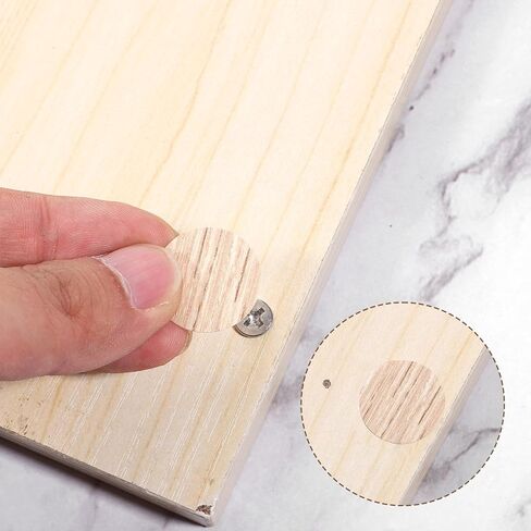 648 PCS أغطية الفتحة المسمار ، غلاف المسمار PVC PVC مغطى غلاف فتحة الجدار غلاف ملصقات الخشب اللصق الثقوب التي تغطي ثقوب الجدار حشو لمكتب خزانة الأثاث (12 لونًا) in Kuwait