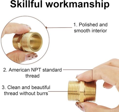 4pcs نحاس سداسي سداسي ، 3/4 "NPT x 3/4" تجهيزات أنابيب الذكور npt محول موصل خرطوم عالي الضغط مقرنة لمياه وزيت الغاز وتطبيقات الوقود in Saudi Arabia