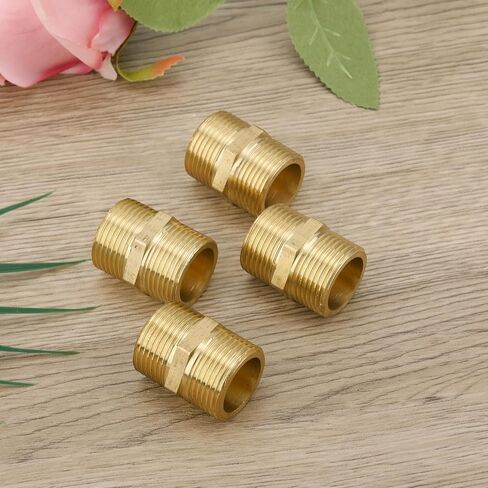 4pcs نحاس سداسي سداسي ، 3/4 "NPT x 3/4" تجهيزات أنابيب الذكور npt محول موصل خرطوم عالي الضغط مقرنة لمياه وزيت الغاز وتطبيقات الوقود in Saudi Arabia