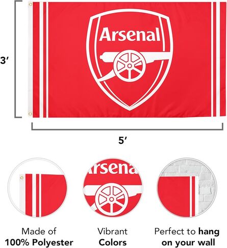 Desert Cactus Arsenal Flag FC Gunners Football Soccer 100 ٪ Polyester Indoor Outdoor 3X5 FET BANNER (Flag F) in Kuwait