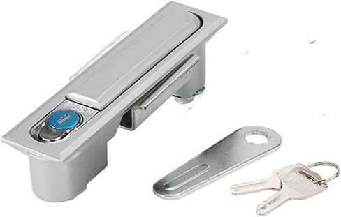 1 Set Zinc Alloy Silver Plane Lock with Key Industrial Tool Equipment Power Cabinet Door Distribution Box Switch Cabinet Locks in Saudi Arabia