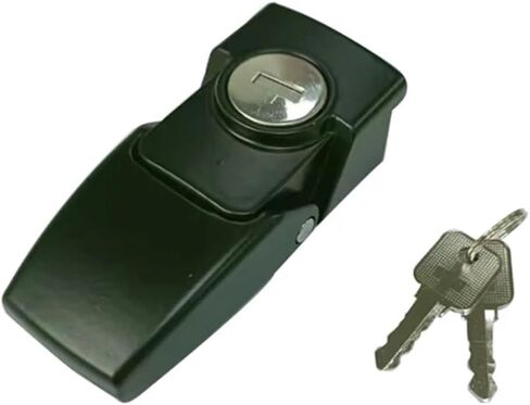 سبيكة الزنك Hasp خزانة كهربائية مع مفاتيح أسود/شظية Matt Black/Chrome Latch Latch Latch Latch 1PCs (سبيكة Chrome-Zinc) in Kuwait