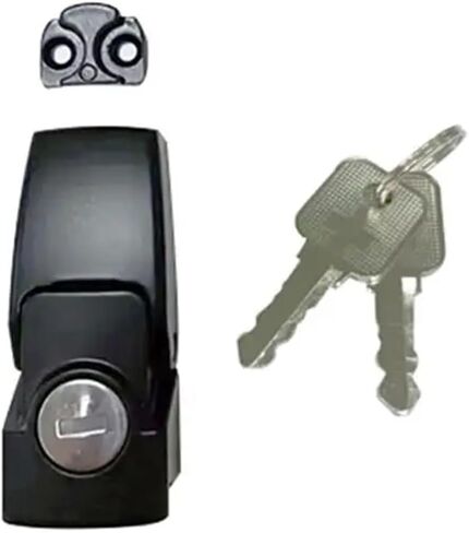 سبيكة الزنك Hasp خزانة كهربائية مع مفاتيح أسود/شظية Matt Black/Chrome Latch Latch Latch Latch 1PCs (سبيكة Chrome-Zinc) in Kuwait