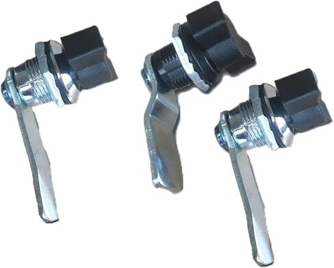 4pcs سبيكة الزنك سبيكة المقبض الجوي أداة القفل قفل خزانة الأسطوانة مفتاح التحكم مفتاح التحكم في تلسكوبيا (4pcs-electroplate-h5) in Saudi Arabia