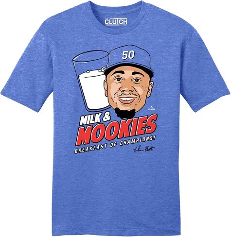 Milk and Mookies Unisex T-Shirt, Mookie Betts, Los Angeles Baseball, Royal Blue in Saudi Arabia