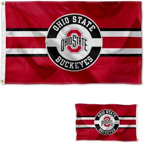 Ohio State Buckeyes Double Sided Embroidered Flag in Kuwait