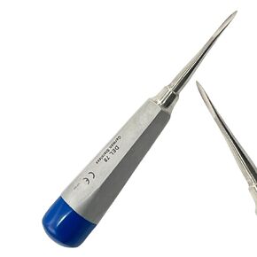#78 مصعد طرف جذر الأسنان المستقيم ، نهايات مقبض زرقاء حادة وخفيفة الوزن | أدوات طب الأسنان الألمانية الفولاذ المقاوم للصدأ in Kuwait