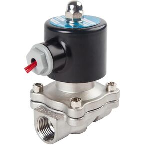 1/2" 3/4" 3/8" 1/4" BSP Female 12V 24V 304 Stainless Electric Solenoid Valve Normally Closed Pneumatic(1/4",BSPT Female_DC24V) in Saudi Arabia